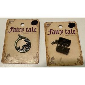 Lot Of Two Fairy Tale Charms by Bead Treasures Mermaid Treasure Chest  Jewelry